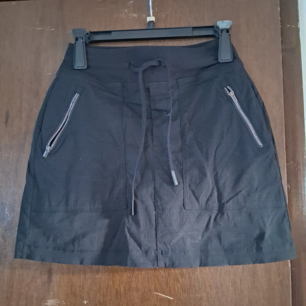 Athleta Black Skort with Zipper Pockets